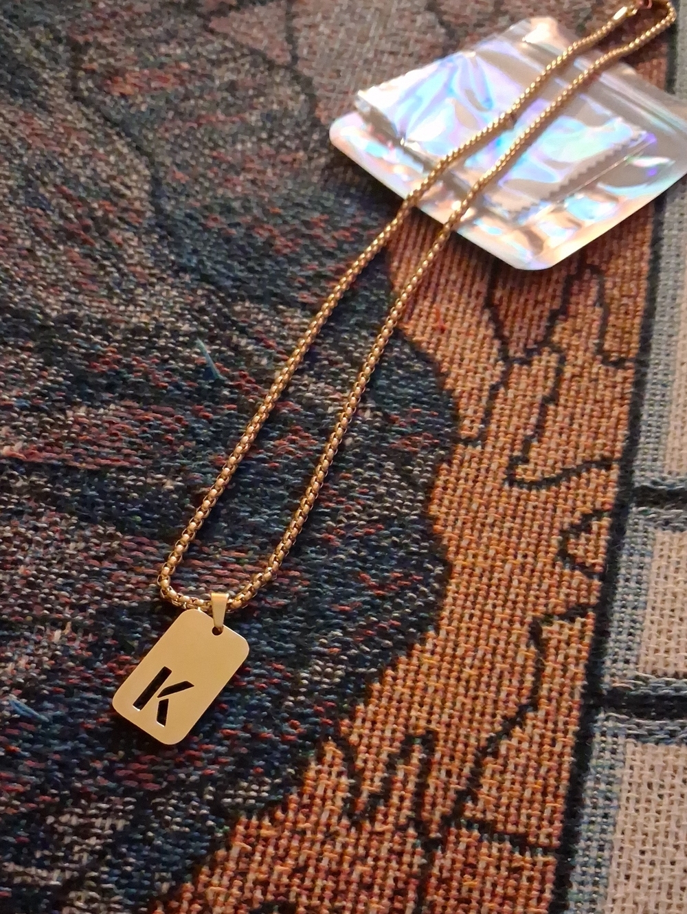 Gold Initial K Pendant Necklace - Women Jewelry